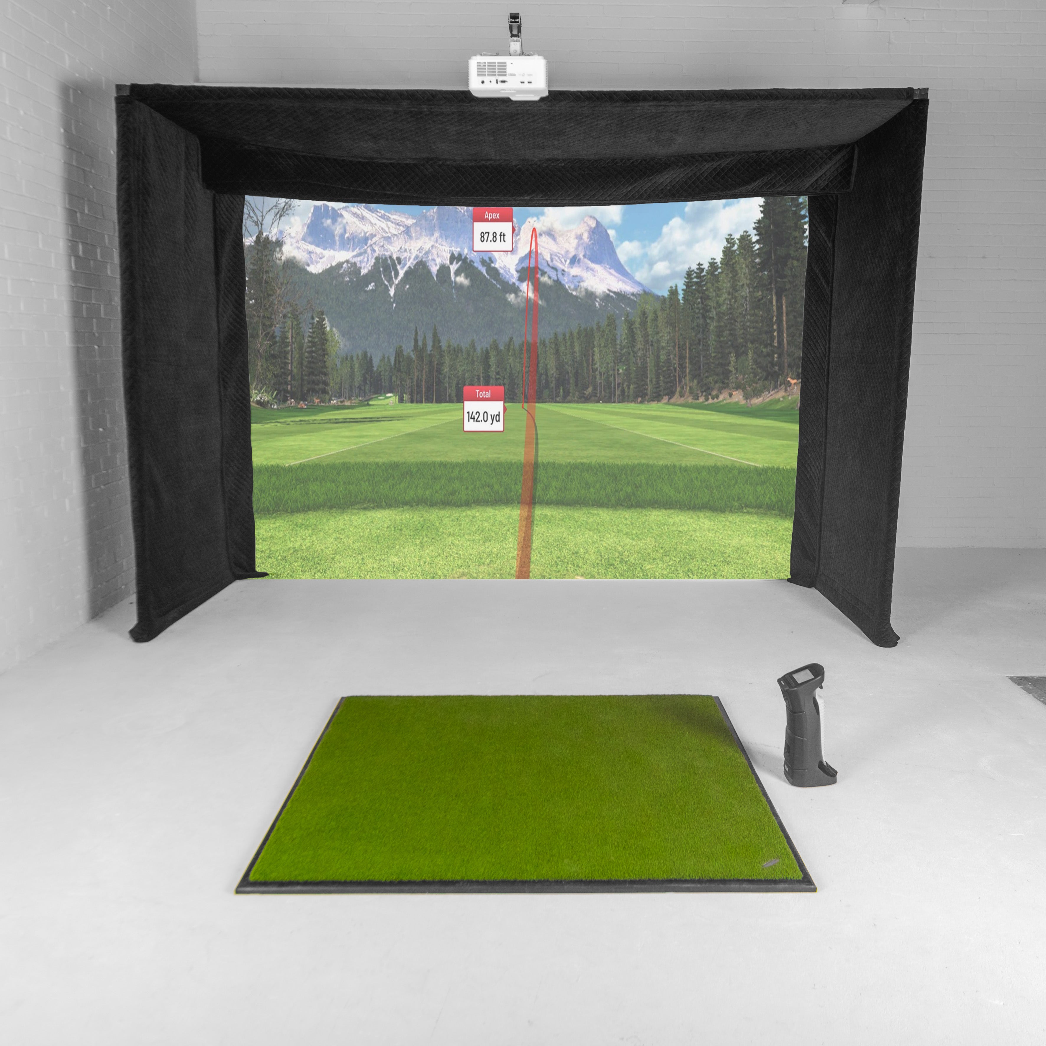 Uneekor Eye Mini GolfBays Lux Golf Simulator Enclosure Bundle