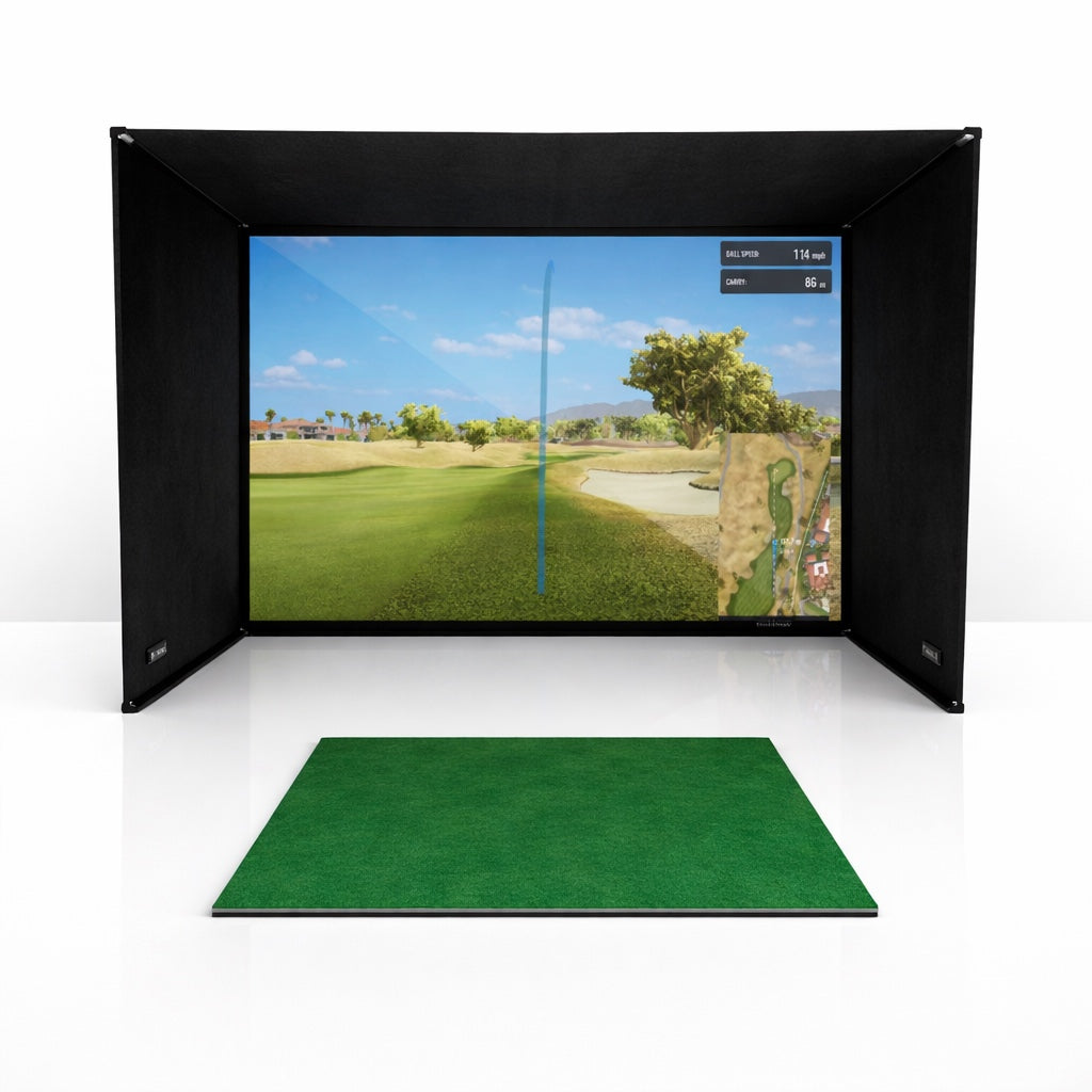 SimBox Golf Simulator Enclosure - 7 sizes (Free Side Barriers Worth £100)